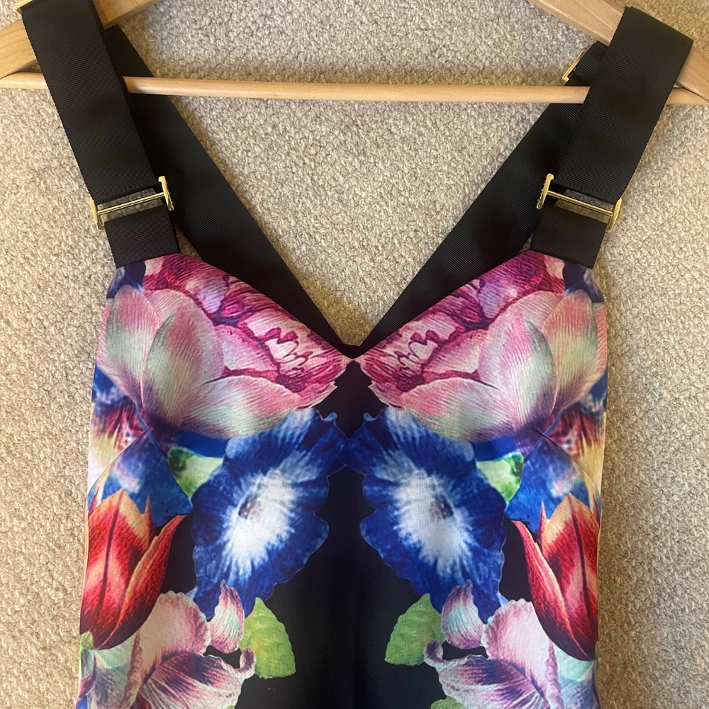 Ted Baker Floral Cross Strap Dress - Picture 2 of 3